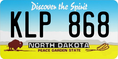 ND license plate KLP868
