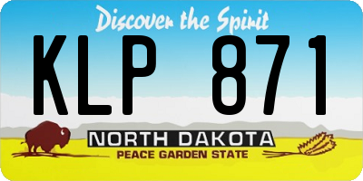 ND license plate KLP871