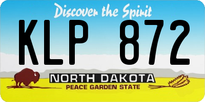 ND license plate KLP872