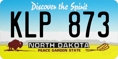 ND license plate KLP873