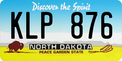 ND license plate KLP876