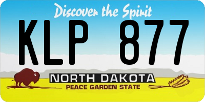 ND license plate KLP877