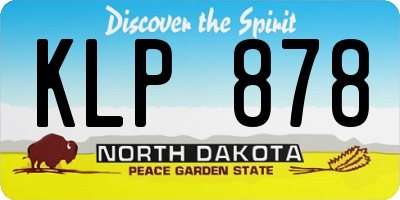 ND license plate KLP878