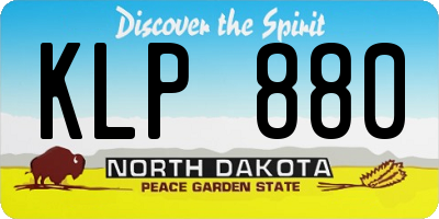 ND license plate KLP880