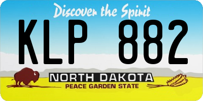 ND license plate KLP882