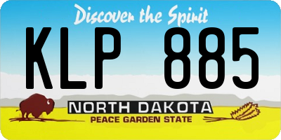 ND license plate KLP885