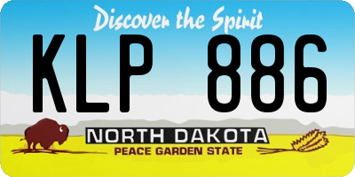 ND license plate KLP886
