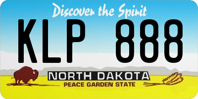 ND license plate KLP888