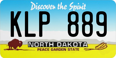 ND license plate KLP889