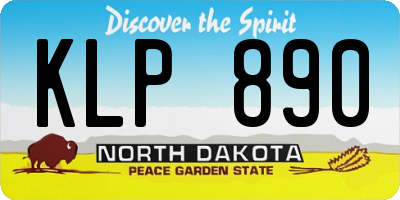 ND license plate KLP890