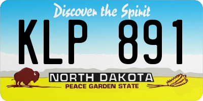 ND license plate KLP891