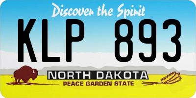 ND license plate KLP893