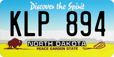 ND license plate KLP894