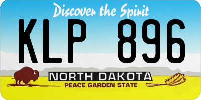 ND license plate KLP896