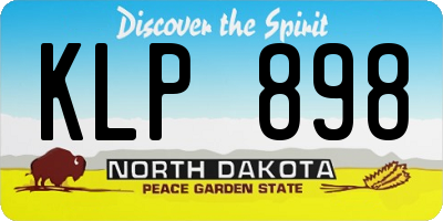 ND license plate KLP898