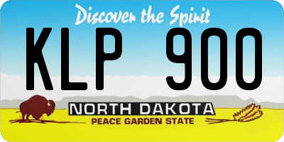 ND license plate KLP900