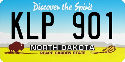 ND license plate KLP901