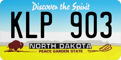 ND license plate KLP903