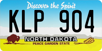 ND license plate KLP904