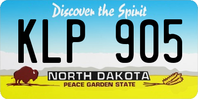 ND license plate KLP905