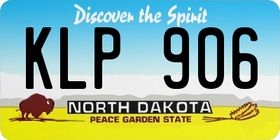 ND license plate KLP906