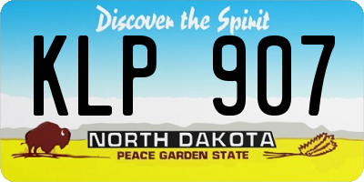ND license plate KLP907