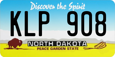 ND license plate KLP908