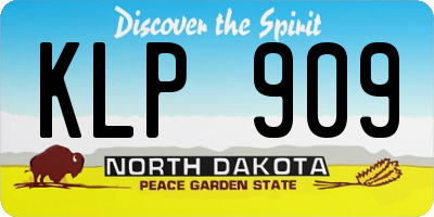 ND license plate KLP909