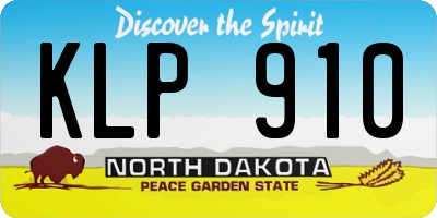 ND license plate KLP910