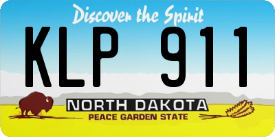 ND license plate KLP911