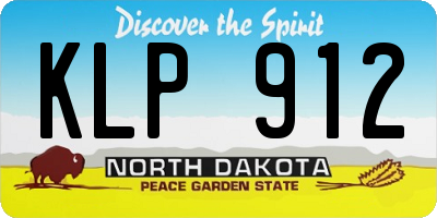 ND license plate KLP912