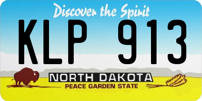 ND license plate KLP913