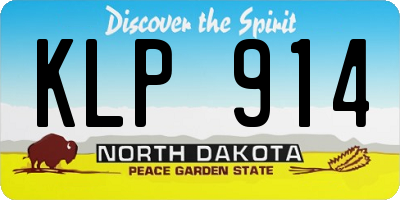 ND license plate KLP914