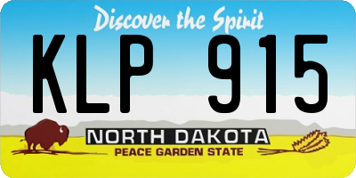 ND license plate KLP915