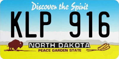 ND license plate KLP916