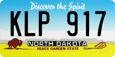 ND license plate KLP917