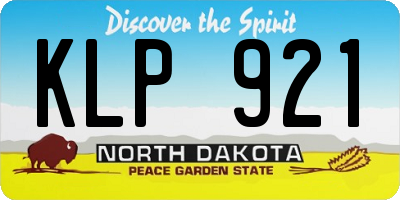 ND license plate KLP921