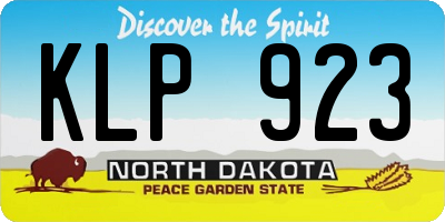 ND license plate KLP923