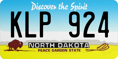 ND license plate KLP924