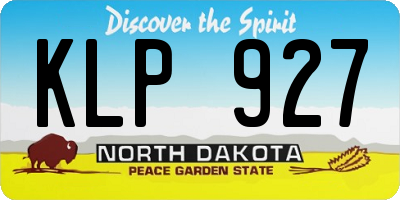 ND license plate KLP927