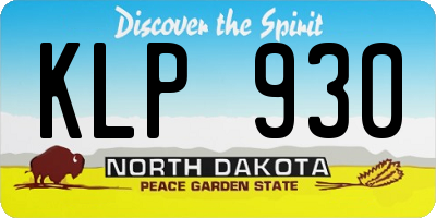 ND license plate KLP930