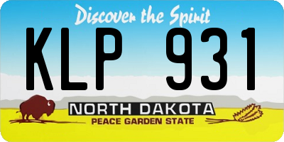 ND license plate KLP931