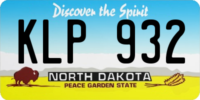 ND license plate KLP932
