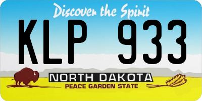 ND license plate KLP933