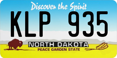ND license plate KLP935