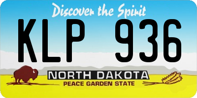 ND license plate KLP936