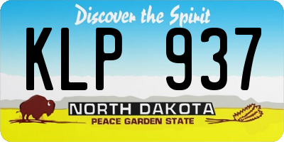 ND license plate KLP937