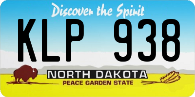 ND license plate KLP938