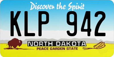 ND license plate KLP942
