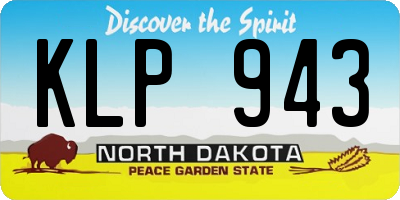 ND license plate KLP943